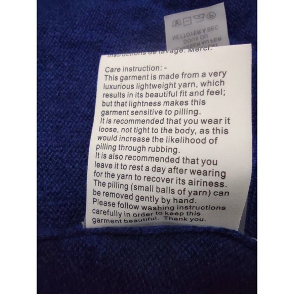 Magaschoni Cashmere Ruffled Blue Cardigan Sweater - Picture 12 of 16